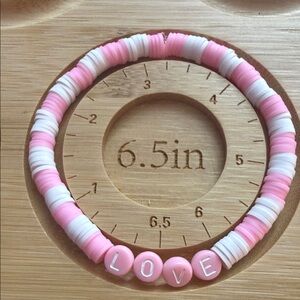 ‼️2/$10‼️ Pink and White Love Bracelet